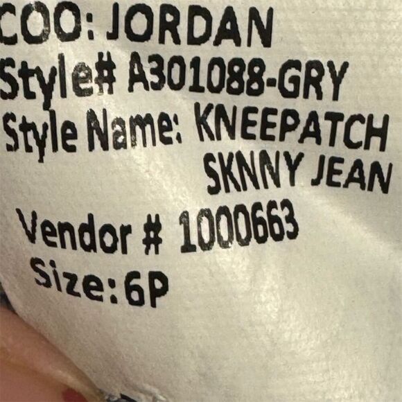 Martha Stewart Kneepatch Skinny Jeans Gray Patchwork Stretch Denim Pants 6P - Picture 5 of 5